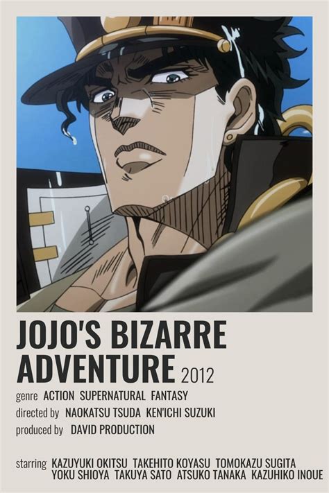 the poster for jojo's bizarre adventure 2012 is shown in english and ...