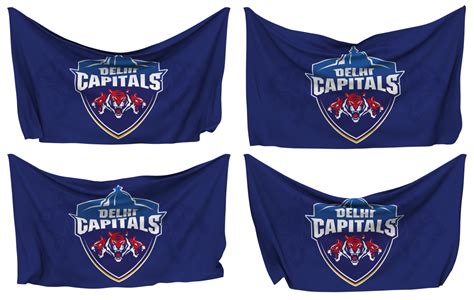 Delhi Capitals, DC Pinned Flag from Corners, Isolated with Different ...