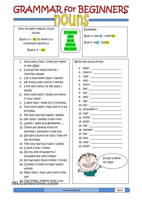 Grammar for Beginners nouns 2 FREE ESL worksheets | English for ...