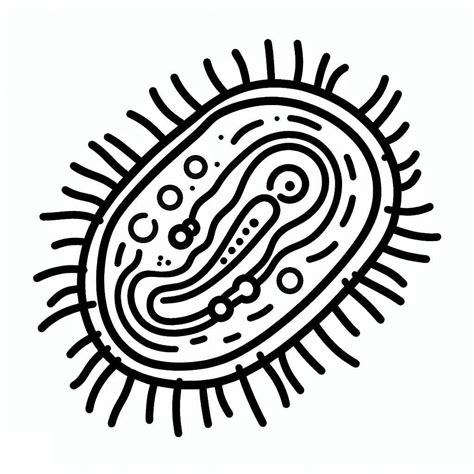 Simple Bacteria coloring page - Download, Print or Color Online for Free