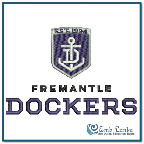 Fremantle Football Club Logo Embroidery Design | Emblanka.com