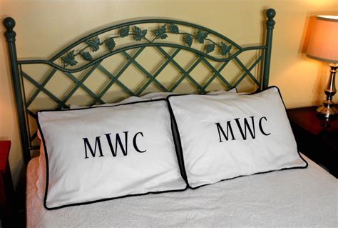 King Sham Set Monogrammed Pillow Shams Set of Two | Etsy