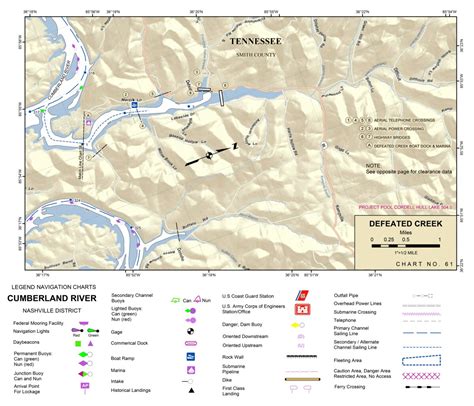 Cumberland River Chart 61 - Defeated Creek Map by US Army Corps of ...