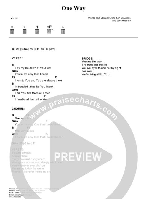 One Way Chords PDF (Hillsong UNITED) - PraiseCharts