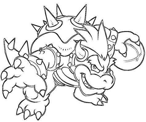 Super Smash Bros Coloring Pages Bowser for Kids - Free Printable Coloring Pages