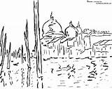 Venice By Claude Monet coloring Page  ColouringPages sketch template
