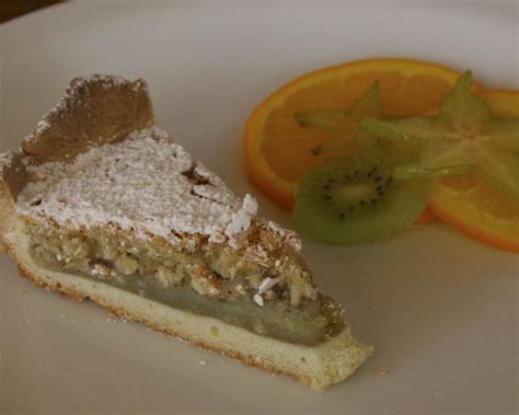 Almond tart recipe to be served with a selection of fresh fruit