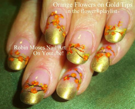 Robin Moses Nail Art: "orange flowers" "nail art" "orange flower nail art" "orange nails ...