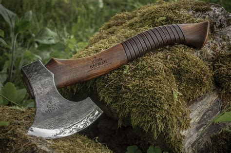 Carving Axe "Robin Wood" With Leather Inlay | Viking axe, Axe handle, Axe