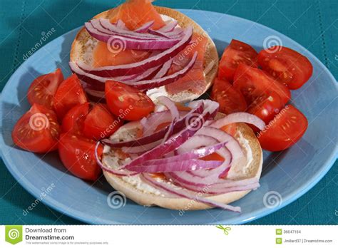 Lox and Bagels Sandwich stock photo. Image of salmon - 36647164