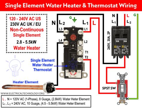 Electric Water Heater Upper Thermostat Wiring Diagram Database