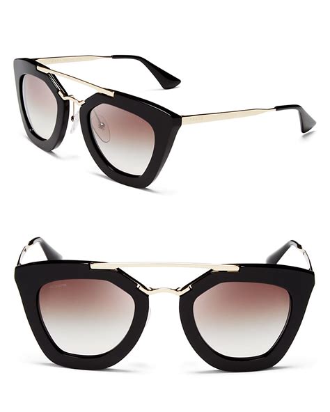 Prada Cat Eye Sunglasses, 49mm in Black | Lyst