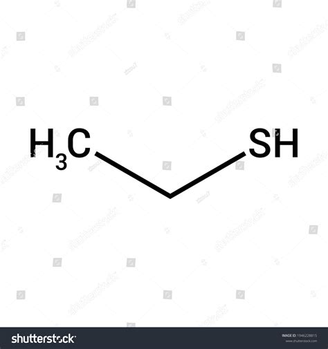 Chemical Structure Ethanethiol C2h6s Stock Vector (Royalty Free) 1946228815 | Shutterstock