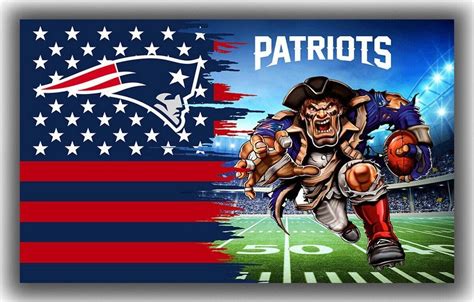 Patriots 3D Mascot Flag – US Sports Nation