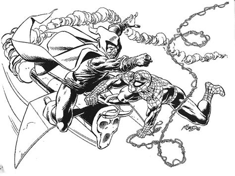 Spider Man Vs Green Goblin Coloring Page