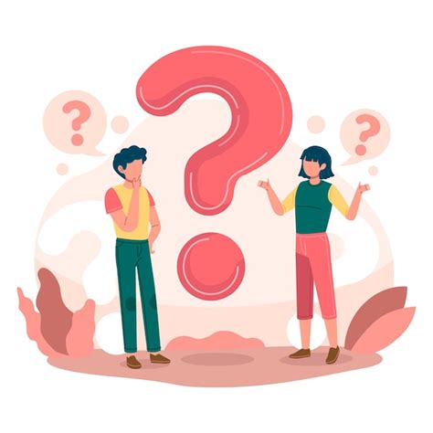 Free Vector | Flat people asking questions illustration