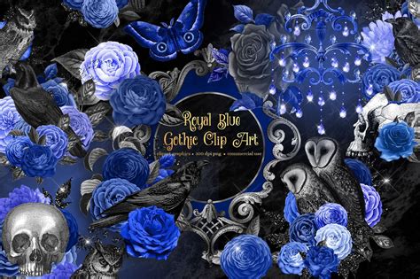 Royal Blue Gothic Clipart Vintage Dark Glam Clip Art - Etsy | Clip art vintage, Clip art, Art