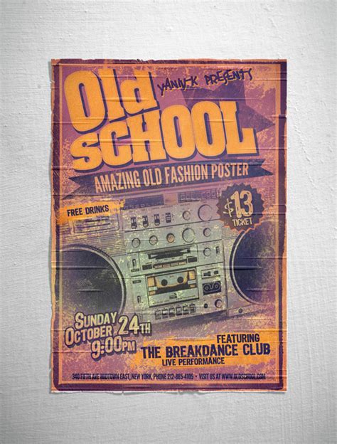 Old School Flyer Template on Behance