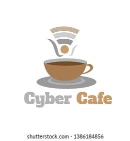 Logo Template Design Cyber Cafe Stock Vector (Royalty Free) 1386184856 | Shutterstock