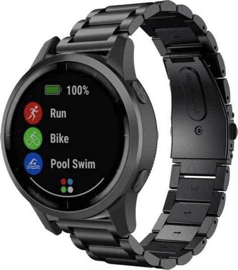 bol.com | Garmin Vivoactive 4 stalen band - 45mm - zwart