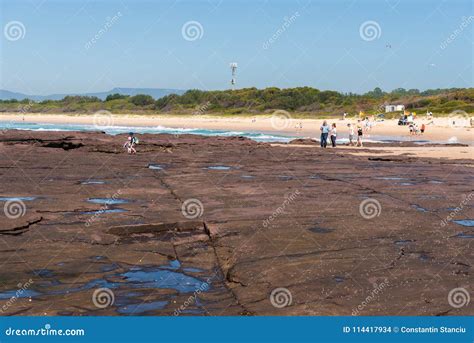 People Enjoying the Sunny Weather on the Beach at Shellharbour, NSW, Australia Editorial Stock ...