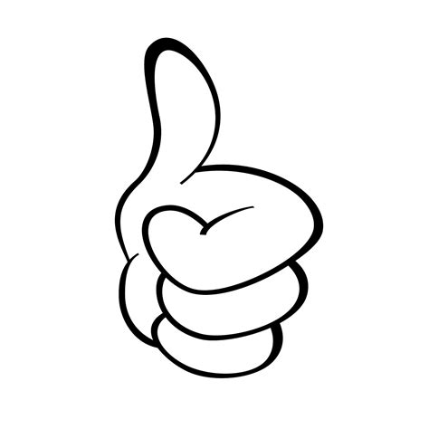 Black And White Thumbs Up - ClipArt Best