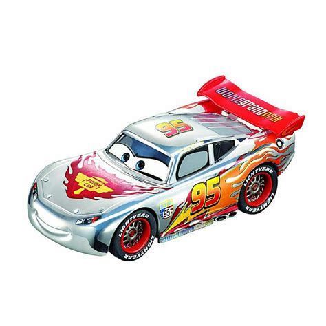 Disney Pixar Cars Movie Silver Racing Series Lightning McQueen Toy Car ...