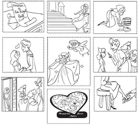 Color the Cinderella Moment | Worksheet | Education.com | Sequencing pictures, Fairy tales unit ...