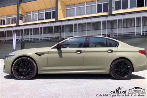 BMW CAR WRAP - SUPER MATTE SATIN KHAKI GREEN VINYL – ProtectPro Auto