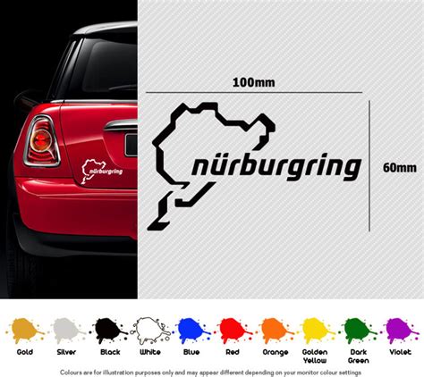 Nurburgring Decal Sticker x 2 Custom Made Car Design | Etsy