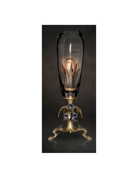 Elegant Tall Glass Shade Stand Alone Table Lamp