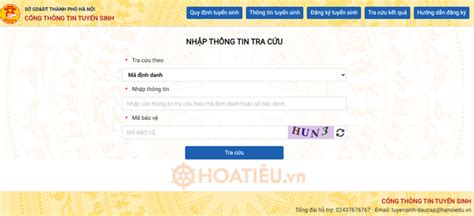 Tra cứu điểm thi tuyển sinh lớp 10 năm 2023 Hà Nội - HoaTieu.vn