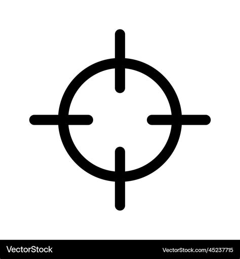 Simple aim icon or gun sight Royalty Free Vector Image