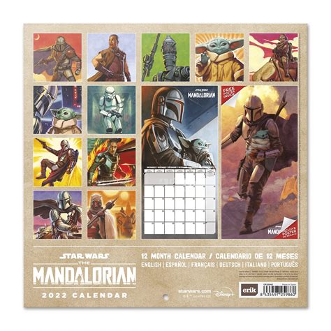 Official Star Wars The Mandalorian 2022 Wall Calendar, 2022 Calendar ...