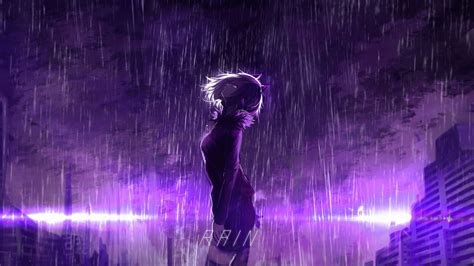 Cool Anime Purple Wallpapers in 2022 | Anime wallpaper 1920x1080, Rain ...