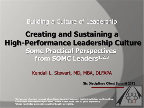 High-Performance Leadership Culture