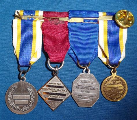 4 SAR Sons of the American Revolution WWI Service Medals Named/Ribbons ...