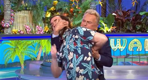 Pat Sajak puts ‘Wheel of Fortune’ contestant in a headlock after ...