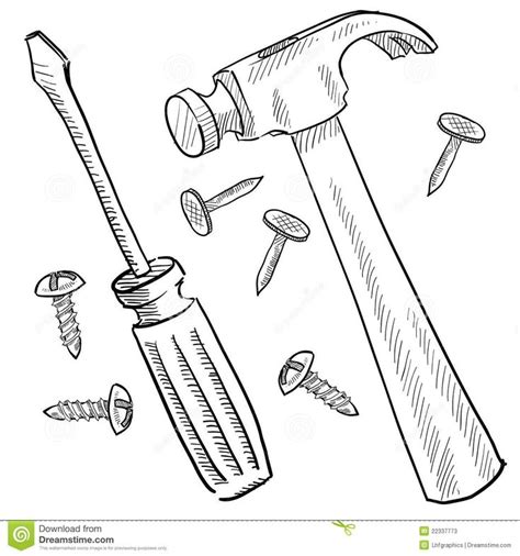 Construction Tools Sketch Stock Photos - Image: 22337773 | Tool tattoo, Construction tools ...