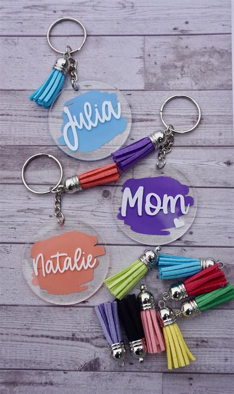 Personalized Name Keychain-Round Acrylic Keychain-Name | Etsy in 2021 | Keychain design ...