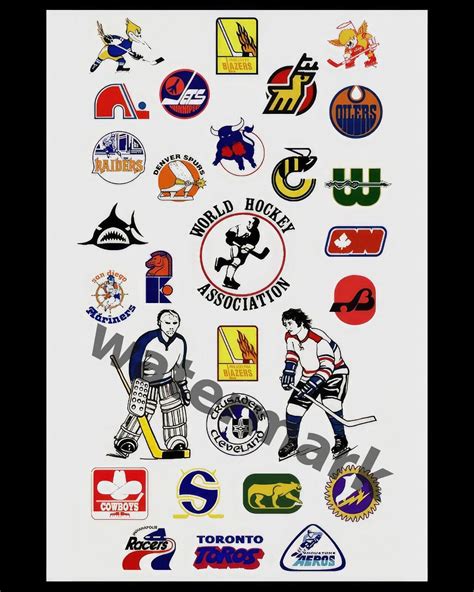 WHA Team Logos 1972 to 1979 Seasons - Wall Art Poster, 8x10 Photo | eBay