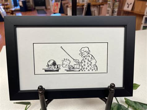 Framed Calvin and Hobbes School Teacher Comic Bill Watterson - Etsy