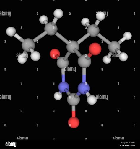 Barbital drug molecule Stock Photo - Alamy