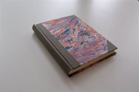 Handmade Book of Cloth Binding and Marbled Paper