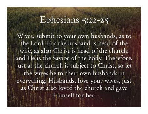 Ephesians 5:25 Husbands, love your wives, even as Christ also loved the church, and gave himself ...