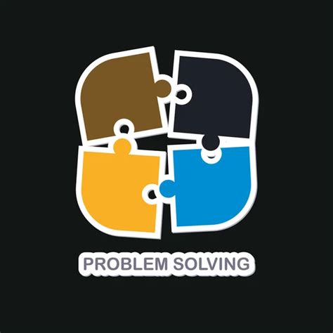 Problem solving logo theme — Stock Vector © vectorfirst #65060717