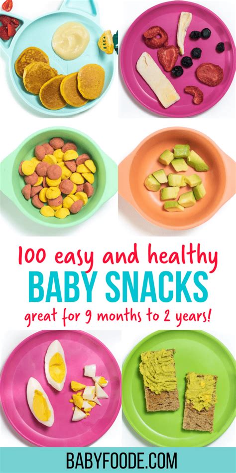 Complete List of Baby Snacks (healthy ideas & easy recipes) | Baby Foode