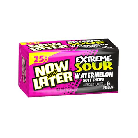 Now & Later Extreme Sour Watermelon 26g – Sweet One Confectionery