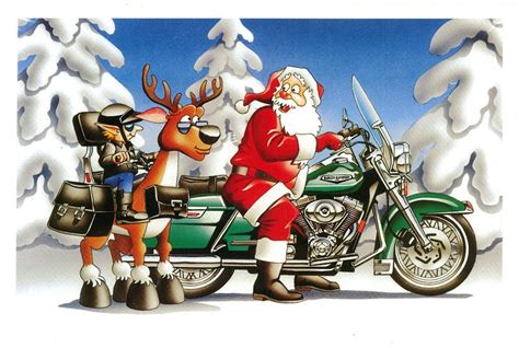 Harley-Davidson Christmas Cards - X-578 - One (1) Pack of 10 Cards & Envelopes … | Motorcycle ...