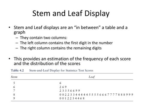 PPT - Stem and Leaf Display PowerPoint Presentation, free download - ID ...